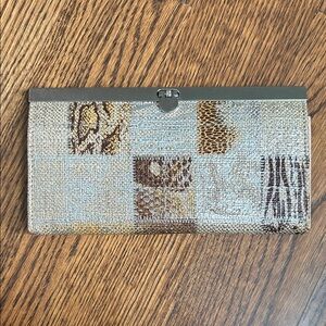 Maurice’s Patchwork Clutch with Metal Trim